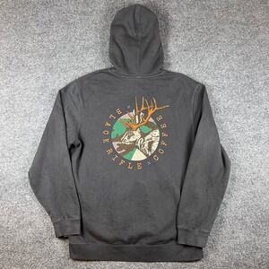 Black Rifle Coffee Company Hoodie Mens L Gray Camo Jackalope Pullover